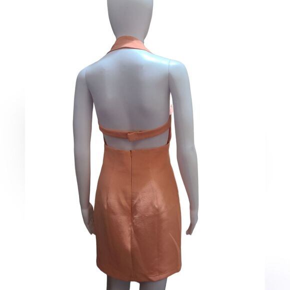 L'atiste Peach Cutout Halter Dress - Picture 5 of 7